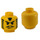 LEGO Yellow Head with Sideburns Moustache and Grin (Safety Stud) (3626)