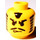 LEGO Amarillo Cabeza con Sideburns bigote y Mueca (Espiga de seguridad) (3626)