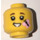 LEGO Yellow Head with Smile and Pink Butterfly on Cheek (Recessed Solid Stud) (3626)