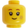 LEGO Jaune Tête avec Smile et Scar / Open Bouche et Scar (Montant solide encastré) (3626)