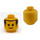 LEGO Amarillo Cabeza con Smile, Negro Eyebrows y Pelo (Espiga de seguridad) (3626)