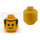 LEGO Yellow Head with Smile, Black Eyebrows and Hair (Safety Stud) (3626)