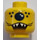 LEGO Yellow Head with Space Police Snake Decoration (Safety Stud) (3626 / 86871)