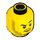 LEGO Amarillo Cabeza con Barba corta y Arched Eyebrow (Espiga sólida hueca) (13516 / 74681)