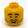 LEGO Yellow Head with Stubble and Smile (Recessed Solid Stud) (3626 / 100989)