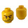 LEGO Gelb Kopf mit Stubble, Scar und Crooked Smile (Einbau-Vollbolzen) (10260 / 14759)