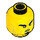 LEGO Gelb Kopf mit Stubble, Klein Beard und Scar (Einbau-Vollbolzen) (3626 / 34089)