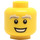 LEGO Yellow Head with White Bushy Eyebrows (Recessed Solid Stud) (10766 / 13455)
