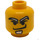 LEGO Geel Hoofd met Wit Goatee en Eyebrows (Veiligheidsnop) (3626)