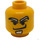 LEGO Yellow Head with White Goatee and Eyebrows (Safety Stud) (3626)