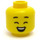 LEGO Giallo Testa con Largo Sorriso / Laughing con chiuso Occhi (Perno solido incassato) (3626 / 56745)