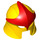 LEGO Yellow Helmet with Open Chin with Large Red Star (12759)