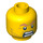 LEGO Yellow Highland Battler Head (Safety Stud) (3626 / 99291)