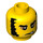 LEGO Yellow Highwayman Minifigure Head (Recessed Solid Stud) (3626 / 32633)