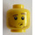 LEGO Giallo Hiker Minifigure Testa (Perno solido incassato) (3626 / 27482)