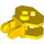 LEGO Geel Scharnier 1 x 2 Vergrendelings met Trekhaak Socket (30396 / 51482)