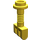 LEGO Yellow Hinge Bar 2 with 3 Stubs and Top Stud (2433)