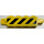 LEGO Yellow Hinge Brick 1 x 4 Locking Double with Black and Yellow Danger Stripes on Both Sides Sticker (30387)