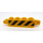 LEGO Yellow Hinge Brick 1 x 4 Locking Double with Black and Yellow Stripes Danger On Both Sides (60292) Sticker (30387)