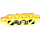 LEGO Yellow Hinge Brick 1 x 4 Locking Double with danger stripes and &#039;MAX-3T&#039; Sticker (30387)
