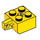 LEGO Geel Scharnier Steen 2 x 2 Vergrendelings met 1 Finger Verticaal met asgat (30389 / 49714)