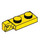 LEGO Jaune Charnière assiette 1 x 2 Verrouillage avec Single Finger sur Fin Verticale avec rainure inférieure (44301)