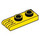 LEGO Jaune Charnière assiette 1 x 2 avec 3 Les doigts et goujons creux (4275)