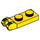 LEGO Jaune Charnière assiette 1 x 2 avec Verrouillage Les doigts avec rainure (44302)