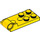 LEGO Geel Scharnier Plaat Onderzijde 2 x 4 met 4 Studs en 3 pin gaten (98285)