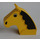 LEGO Yellow Horse Head 2 x 6 x 4.5 with Black Mane (6244)