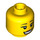 LEGO Yellow Hula Dancer Head (Safety Stud) (12514 / 93392)
