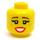 LEGO Gelb Hula Lula Minifigure Kopf (Einbau-Vollbolzen) (3626 / 50516)