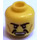 LEGO Yellow Hun Warrior Head, Black Splitted Moustache, Cheak Lines (Recessed Solid Stud) (3626 / 18183)
