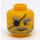 LEGO Amarillo Hutchins Cabeza con Ojo Patch (Espiga sólida hueca) (3626 / 37553)