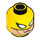 LEGO Yellow Iron Fist Head (Safety Stud) (3626 / 10344)