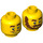 LEGO Yellow Island Adventures Pilot Minifigure Head (Recessed Solid Stud) (3626 / 29852)