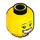 LEGO Giallo J.B. Watt con Grande Smile Minifigure Testa (Perno solido incassato) (3626 / 56149)