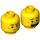 LEGO Gelb Jack Davids Minifigure Kopf (Einbau-Vollbolzen) (3626 / 64686)