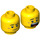 LEGO Amarillo Jack Davids Minifigura Cabeza (Espiga sólida hueca) (3626 / 64686)