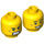 LEGO Gelb Jack Davids Minifigure Kopf (Einbau-Vollbolzen) (3626 / 66661)