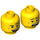 LEGO Gelb Jack Davids Minifigure Kopf (Einbau-Vollbolzen) (3626 / 66678)