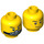 LEGO Yellow Jack Fireblade Head (Recessed Solid Stud) (3626 / 13127)