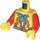 LEGO Gelb Jacke Torso mit Rot Ams und Affe King Kopf (973 / 76382)