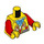 LEGO Jaune Jacket Torse avec rouge Ams et Singe King Diriger (973 / 76382)