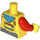 LEGO Jaune Jacket Torse avec rouge Ams et Singe King Diriger (973 / 76382)