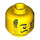 LEGO Yellow Jungle Explorer with Fedora Hat Minifigure Head (Recessed Solid Stud) (3274)