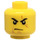 LEGO Yellow Kai Head with Scar over Left Eye (Recessed Solid Stud) (93618 / 94053)