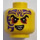 LEGO Gul Kapau Minifigur Huvud (Infälld solid knopp) (3626 / 19304)