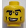 LEGO Giallo Karate Master Testa (Perno di sicurezza) (3626 / 91305)