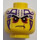 LEGO Yellow Krait Minifigure Head (Recessed Solid Stud) (3626 / 19297)